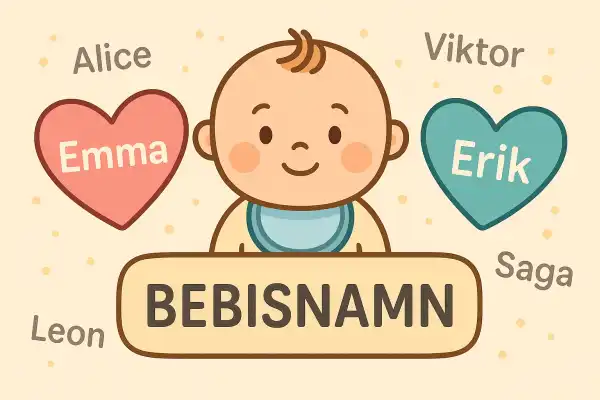 Bebisnamn AI illustration